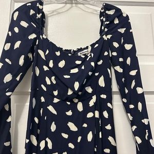 REFORMATION NAVY SIGMUND DRESS